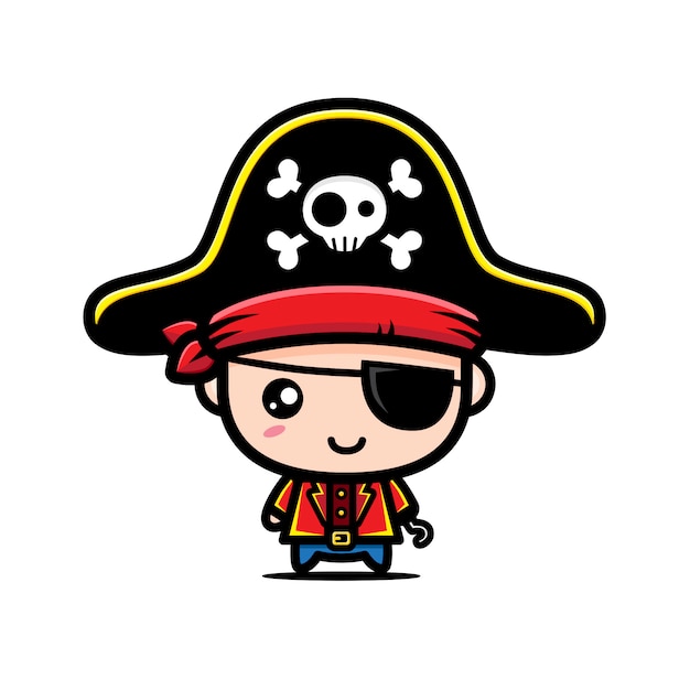 Lindo diseño de personaje pirata