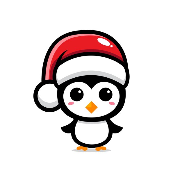 Lindo diseño de pingüino celebrando la navidad