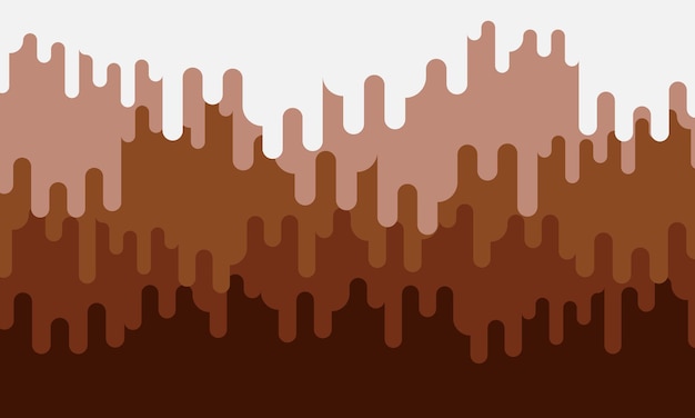 Vector lindo diseño plano de fondo líquido de chocolate líquido de café derretido