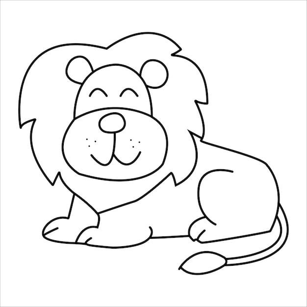 Lindo dulce león clipart vector