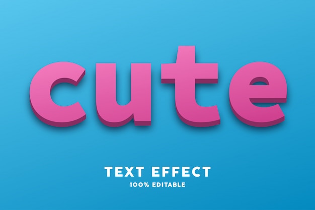 lindo efecto de estilo de texto rosa azul