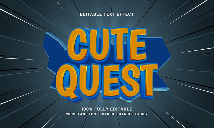 Vector lindo efecto de texto editable con un estilo de texto de juego y juego