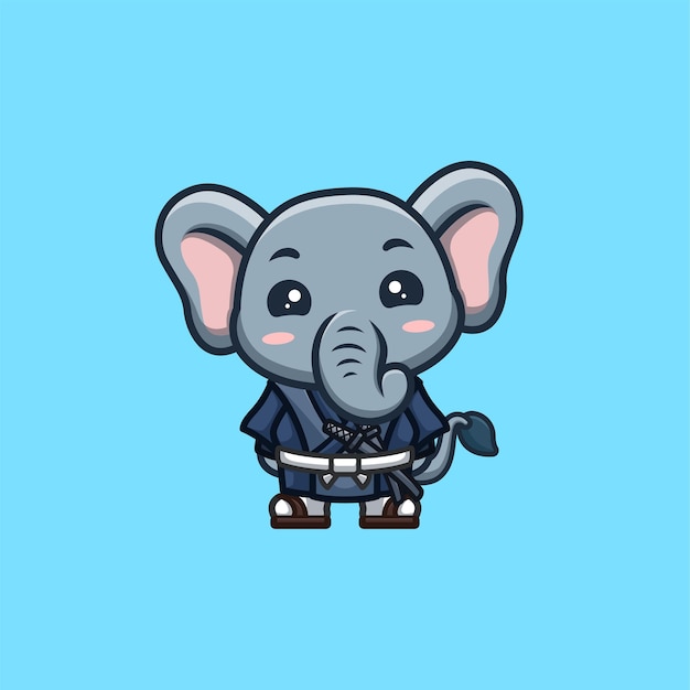 Lindo elefante de dibujos animados