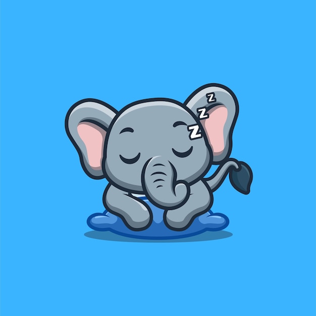 Lindo elefante de dibujos animados