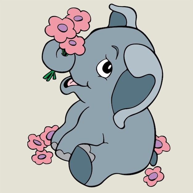 Vector lindo elefante