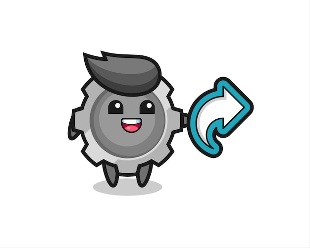 Lindo equipo mantenga el símbolo de compartir en las redes sociales, diseño de estilo lindo para camiseta, pegatina, elemento de logotipo