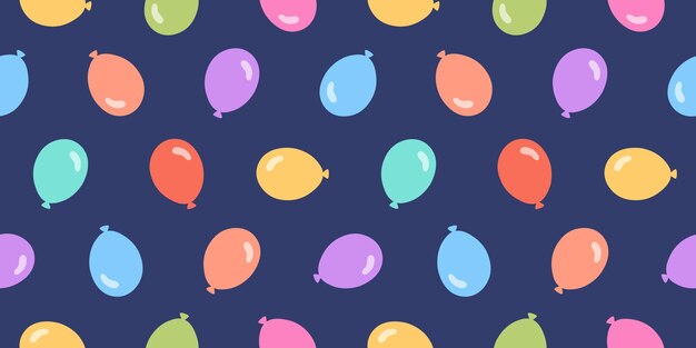 Lindo estandarte sin costuras con globos de colores