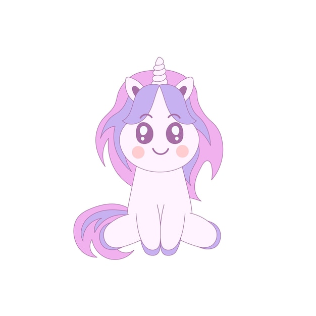 Lindo estilo anime unicornio