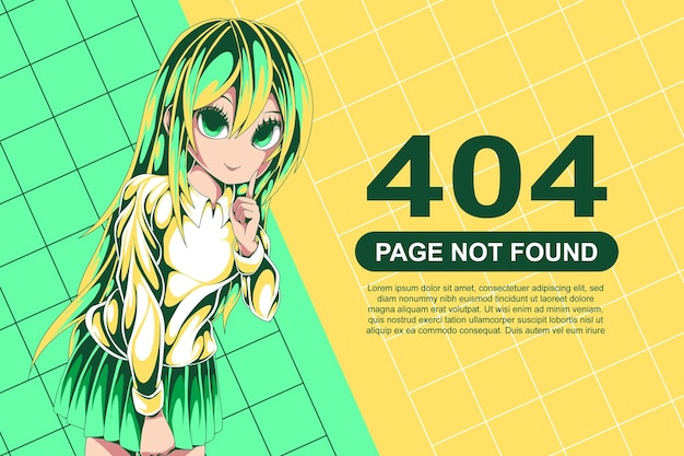Lindo estudiante anime error 404 página no encontrada