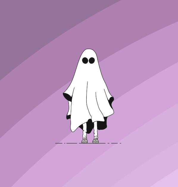 lindo, fantasma, vector