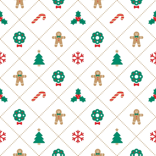 Lindo Feliz árbol de Navidad Línea de trazos Línea diagonal Rejilla de malla Cuadros a cuadros Tartán Scott Gingham BG