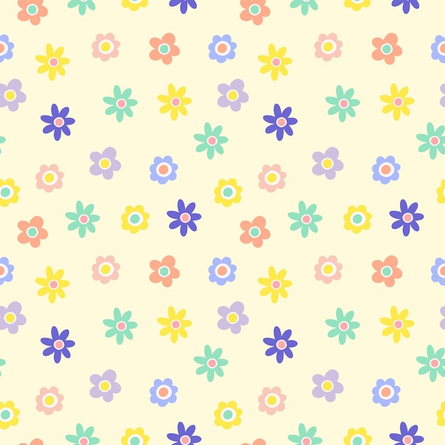 Lindo floral abstracto juguetón y colorido perfecto para niños.