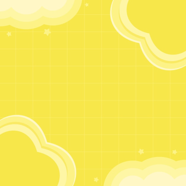 Lindo fondo amarillo con vector de corazones