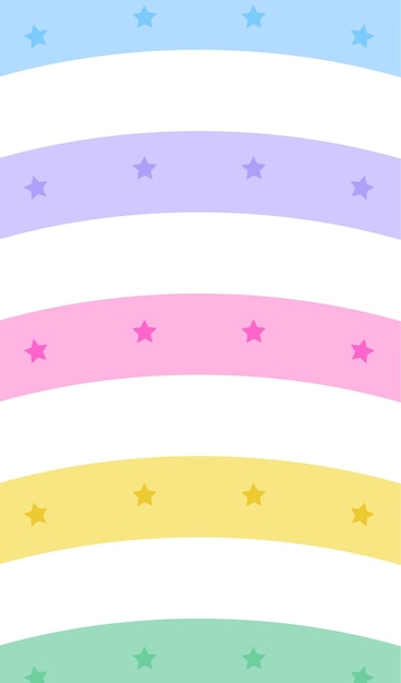 Lindo fondo arco iris de colores con estrellas Vector