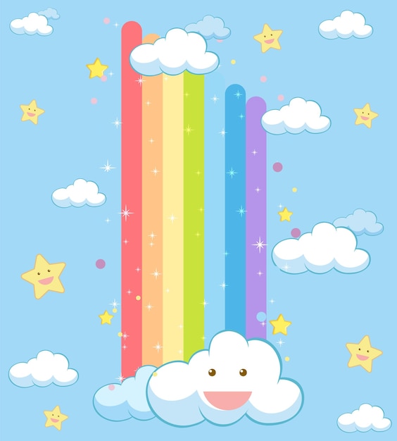 Vector lindo fondo de arco iris pastel