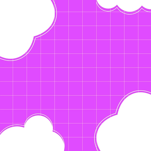 Lindo fondo con corazones y nubes Vector