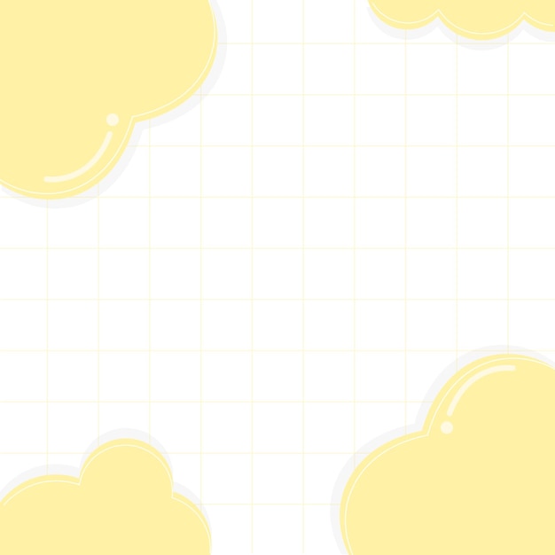 Lindo fondo con nubes y corazones Vector