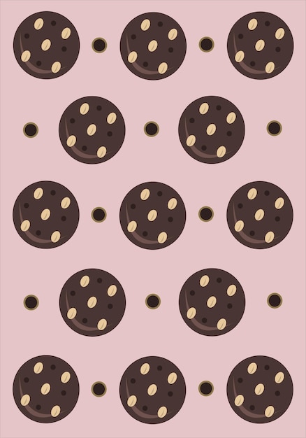 Lindo fondo de pantalla de galletas de chocolate y almendras