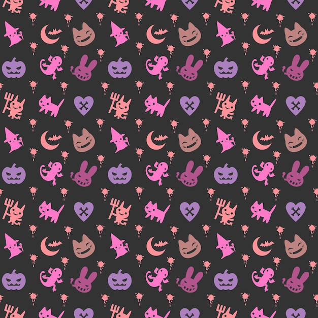 Vector lindo fondo de patrón de halloween