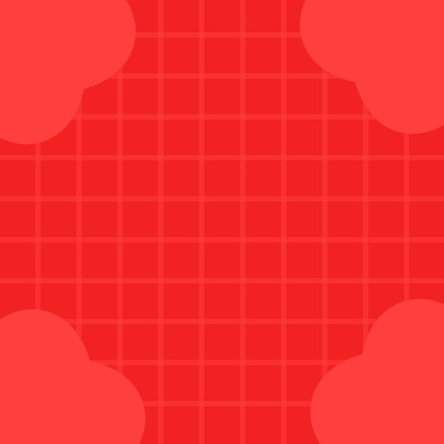 Lindo fondo rojo con vector de corazones