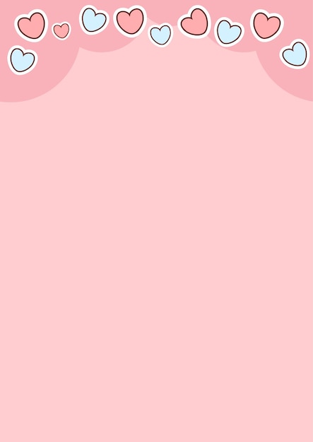 Lindo fondo rosa con corazones