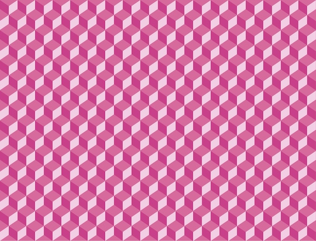 Lindo fondo rosa hecho de cubos Textura gráfica Ilustración vectorial
