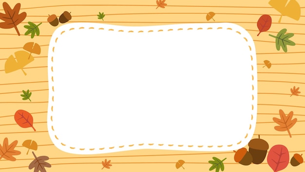 Lindo fondo de sentimiento de otoño con cuadro de texto