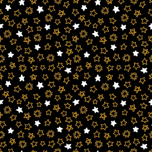 Lindo fondo transparente de diferentes estrellas dibujadas a mano