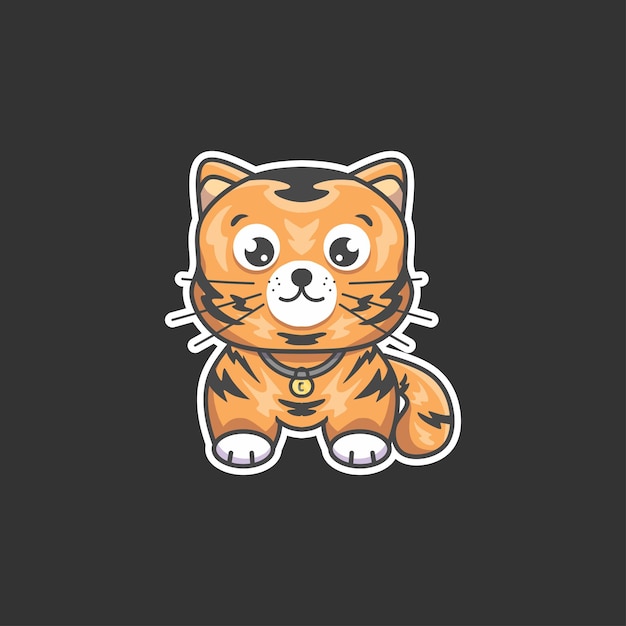 lindo, gatito, vector, arte