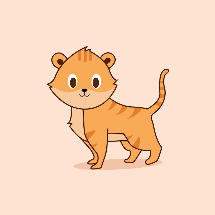 Lindo gato animal ilustración vector para niños