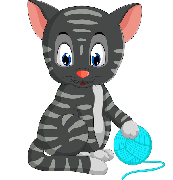 Lindo, gato, caricatura