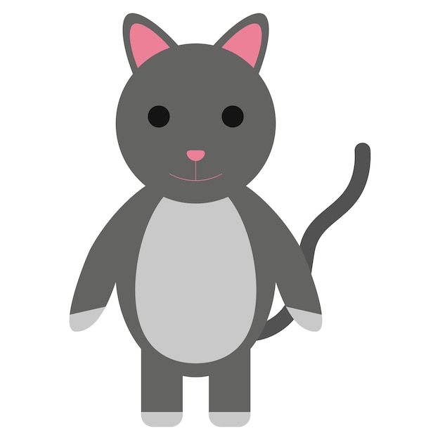 Lindo gato de dibujos animados ilustración vectorial