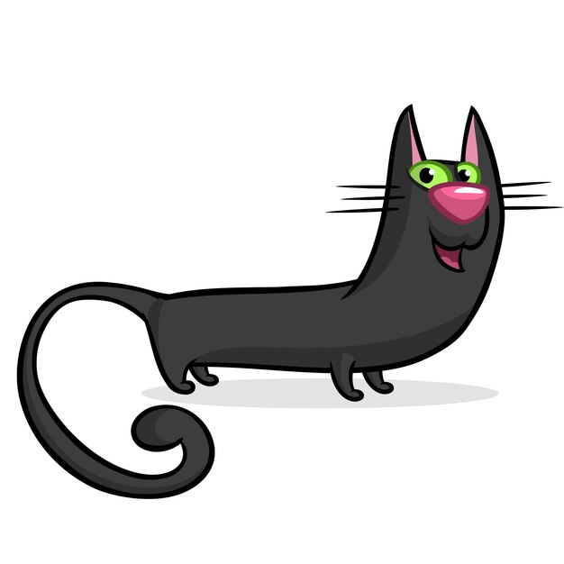 Vector lindo gato de dibujos animados ilustración vectorial