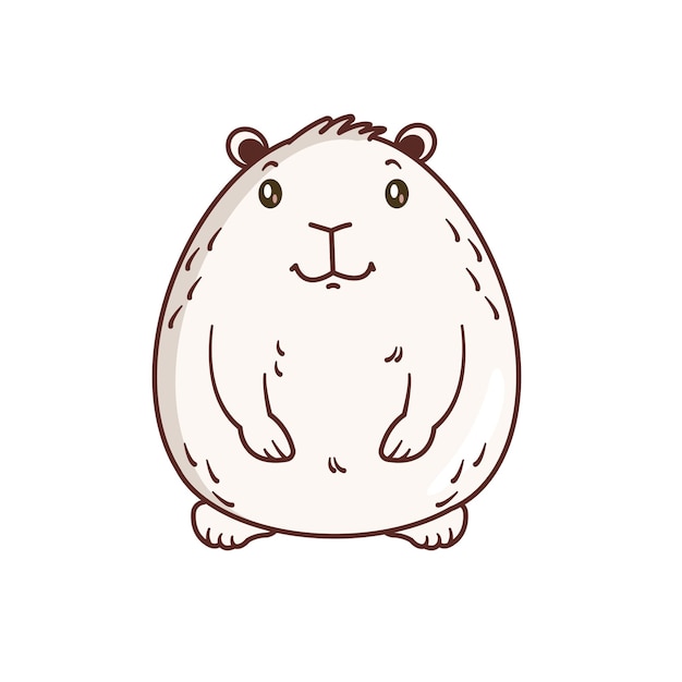 El lindo gato de dibujos animados Kawaii Sticker Ilustración vectorial de personajes
