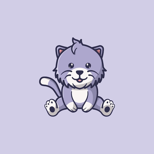 Lindo gato de dibujos animados Sonrisas de gato Impresión para camisetas de niños tarjetas de felicitación carteles Dibujado a mano