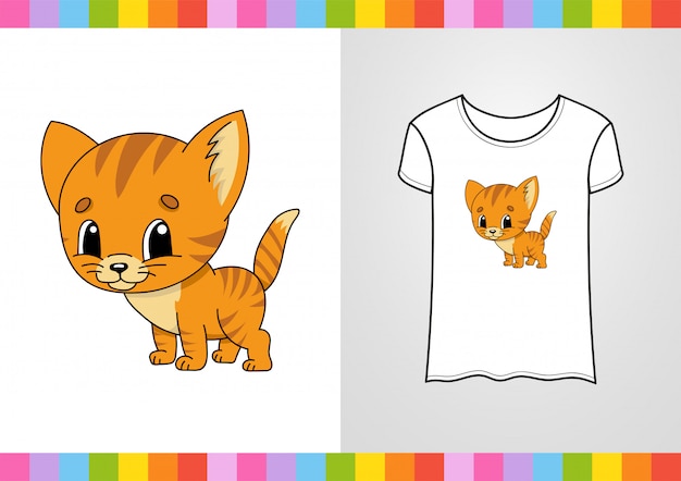 Lindo gato de dibujos animados