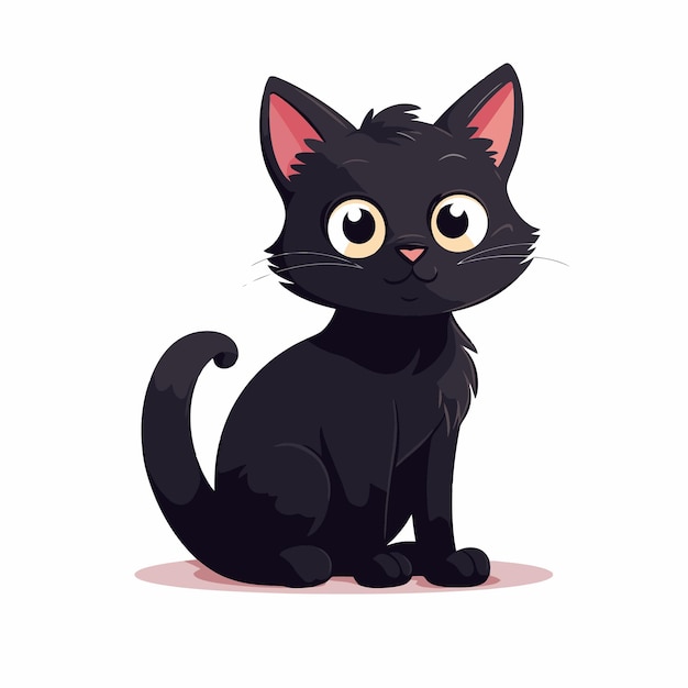 Vector lindo gato de dibujos animados