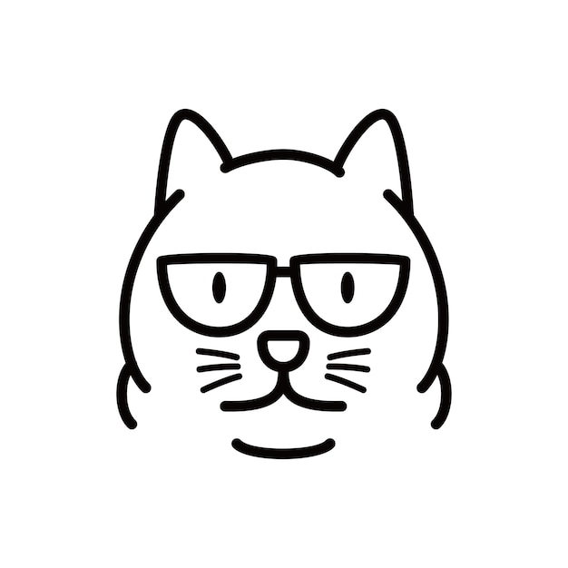 lindo gato logo plantilla diseño mascota signo y símbolo