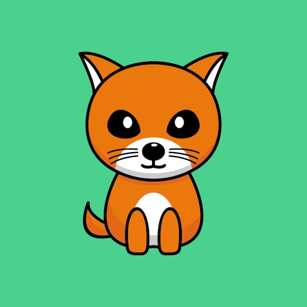 Lindo gato naranja personaje premium vector ilustración