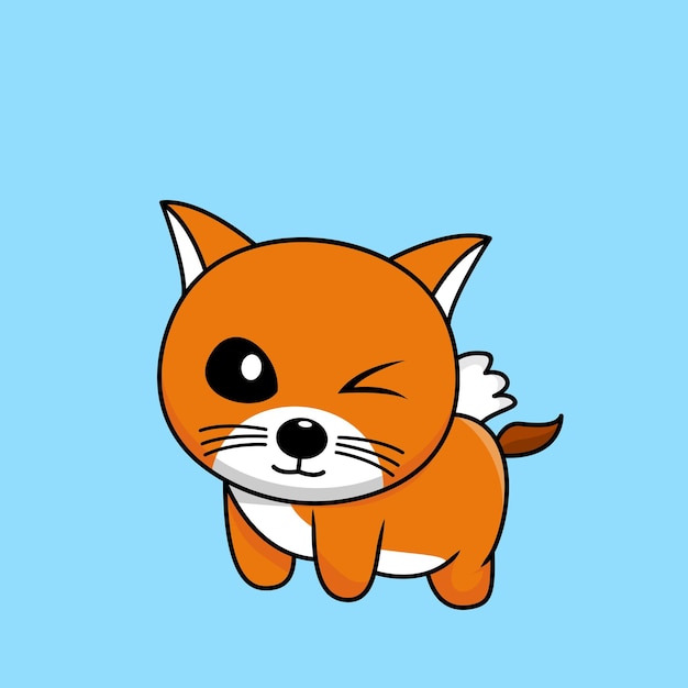 Lindo gato naranja personaje premium vector ilustración