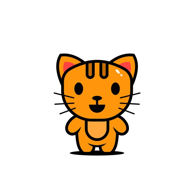 Lindo gato de personajes animales