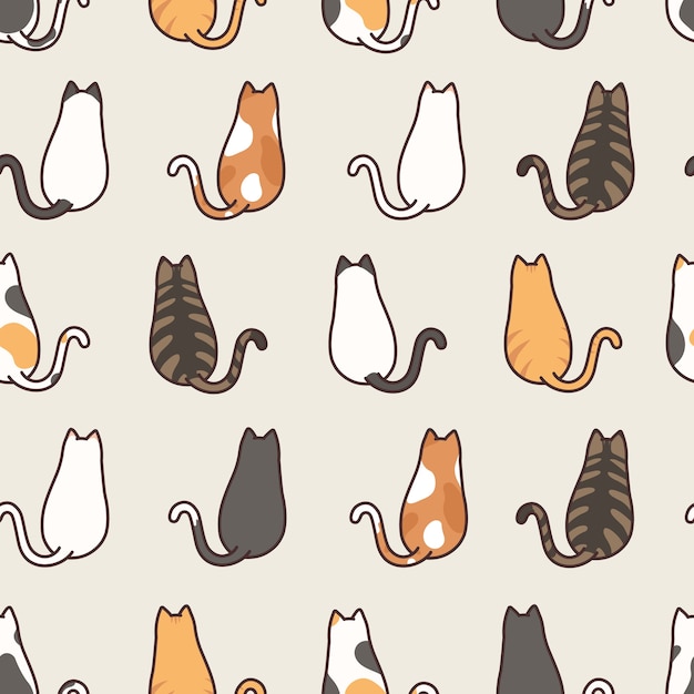 Vector lindo gato sentado de fondo transparente