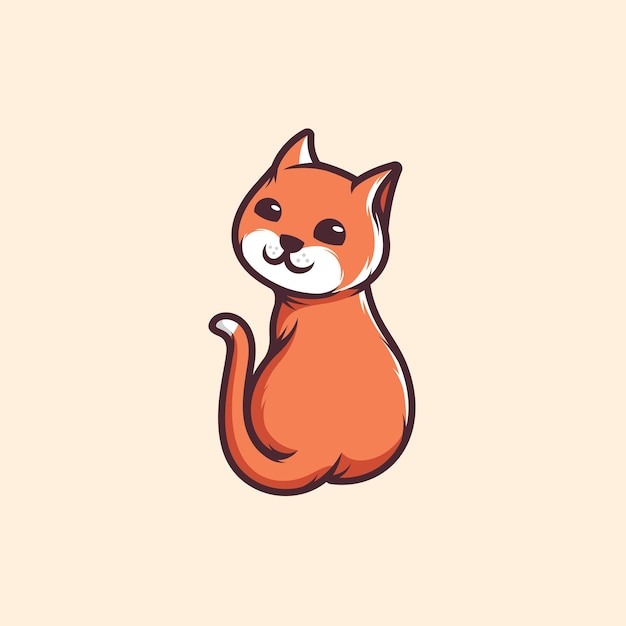 Lindo gato sentado vector de imagen