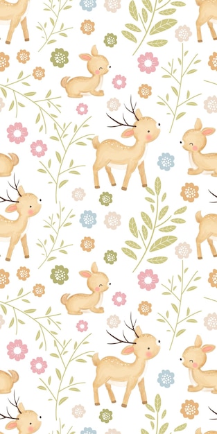 Lindo y gracioso bebé animal patrones sin costuras y papel tapiz