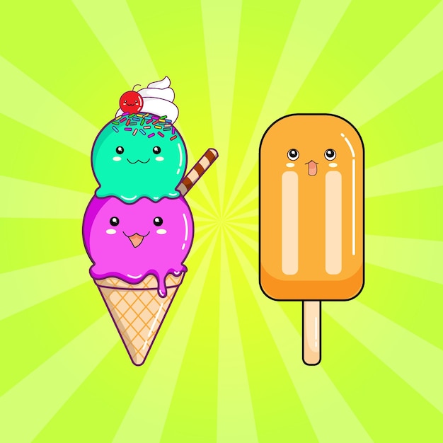 Vector lindo helado