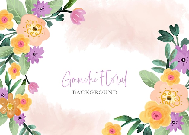 Lindo Hermoso Fondo Floral Mano Ilustrado