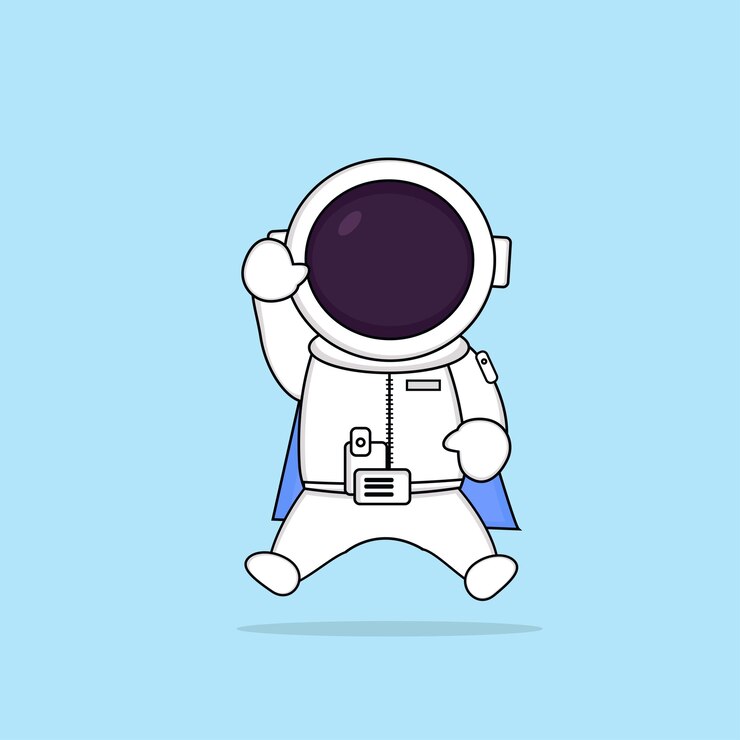 lindo héroe astronauta es volar