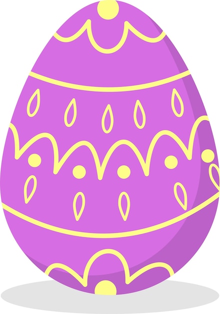 Lindo huevo de Pascua púrpura Ilustración vectorial de huevos decorativos de Pascua para el día de la primavera