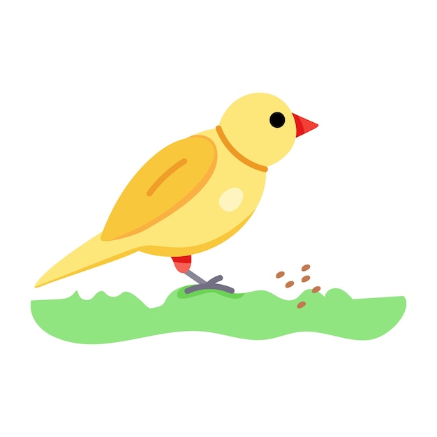 Vector un lindo icono de alimentación de pájaros en estilo garabato