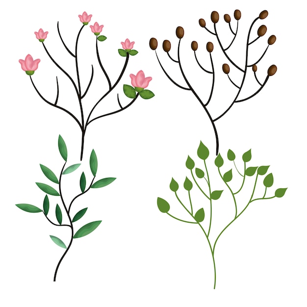 lindo icono de decoración de flores
